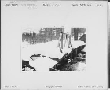 Big Creek, Florence Lake Dam - Snow