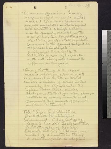 Notes by Miller