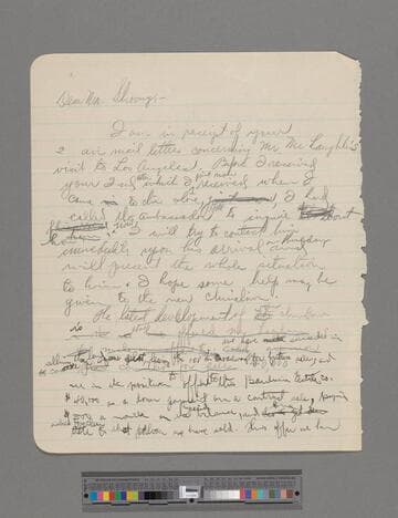 Draft of  letter