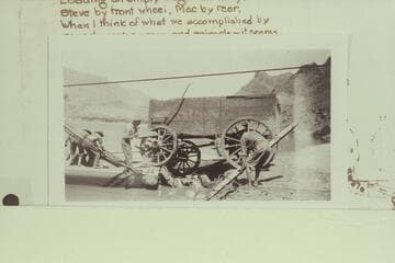 Operation of Lees Ferry. Print from negative in Waller collection
