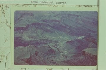 Seventy-five Mile Canyon from Papago Point. Note undercut canyon