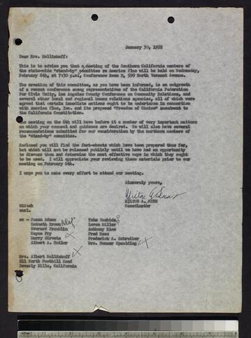Letter by Senn and notes