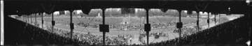 Grandstands and race track, Southern California Fair, Riverside. 1930