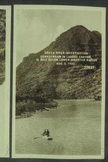 Green River Investigation: Downstream in Ladore Canyon, 1/2 Miles below Lower Disaster Rapids